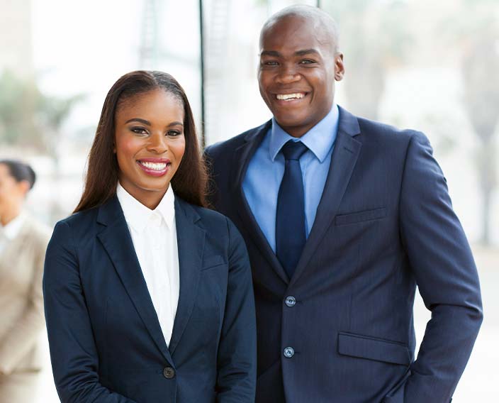 Business executive participating in management consulting workshop